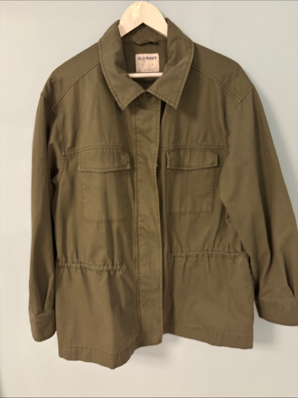 Old Navy Olive Green Drawstring Waist Utility Jacket